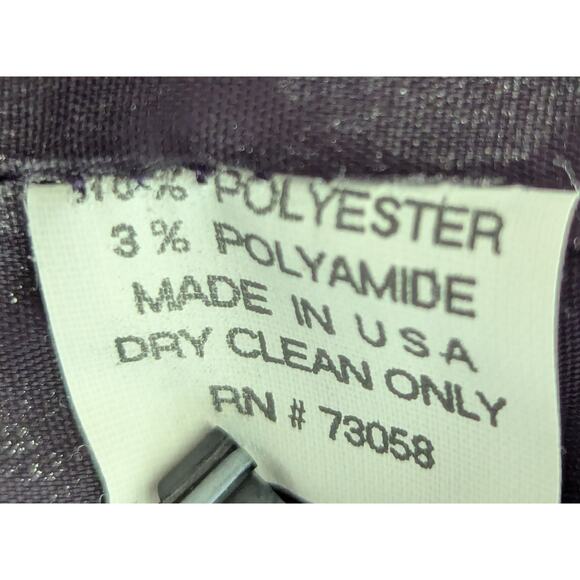 WORTH! ORNATE FLOURISH PURPLE, BLACK LACY SILVER SHIMMER PENCIL CUT SKIRT! SZ 10 - Picture 6 of 8